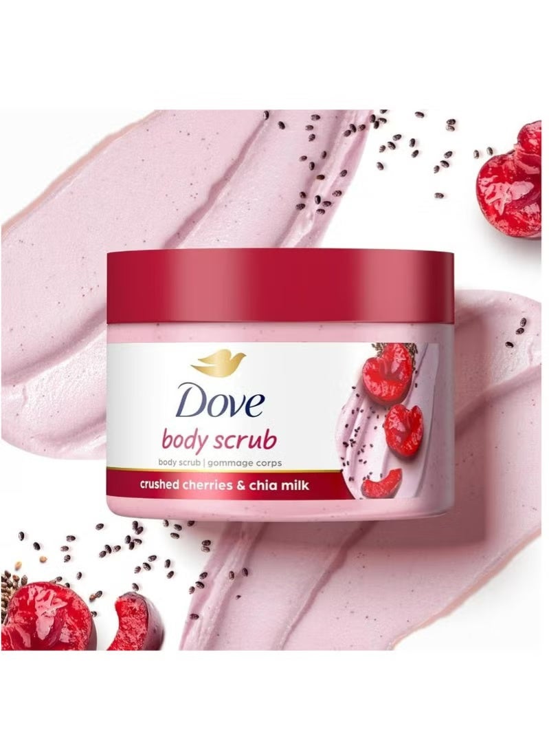 Dove Cherry and Shea Milk Body Scrub Polish 425g - Image 3