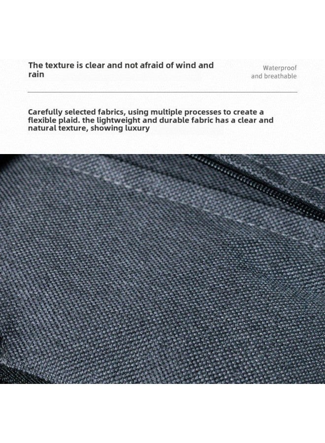 Men's Briefcase Business Document Bag Government Document Bag Handbag Female Canvas A4 Civil Servant Computer Bag Custom-Color:dark Gray Briefcase - Image 4