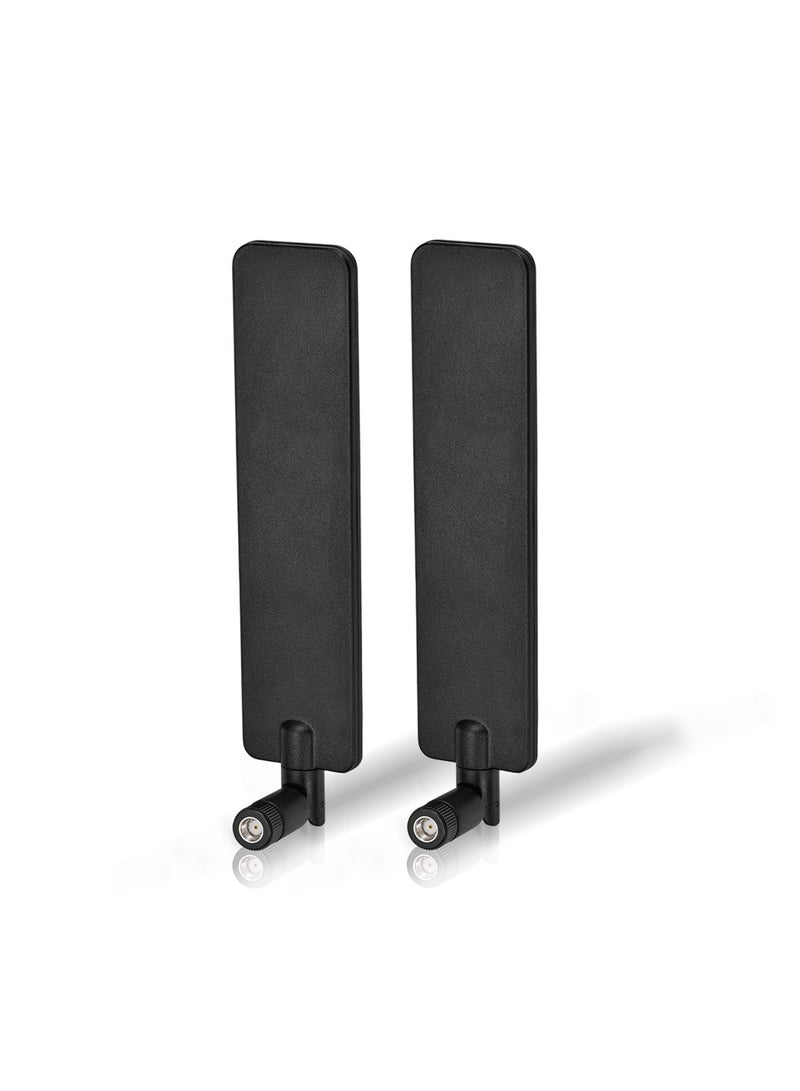 Excefore Tri-Band WiFi 6E Antenna, 2.4GHz 5GHz 6GHz WiFi Antenna 5dBi MIMO RP-SMA Male Antenna for WiFi Router High-Speed Wireless Connections in Smart Homes and Offices (2-Pack) - Image 1