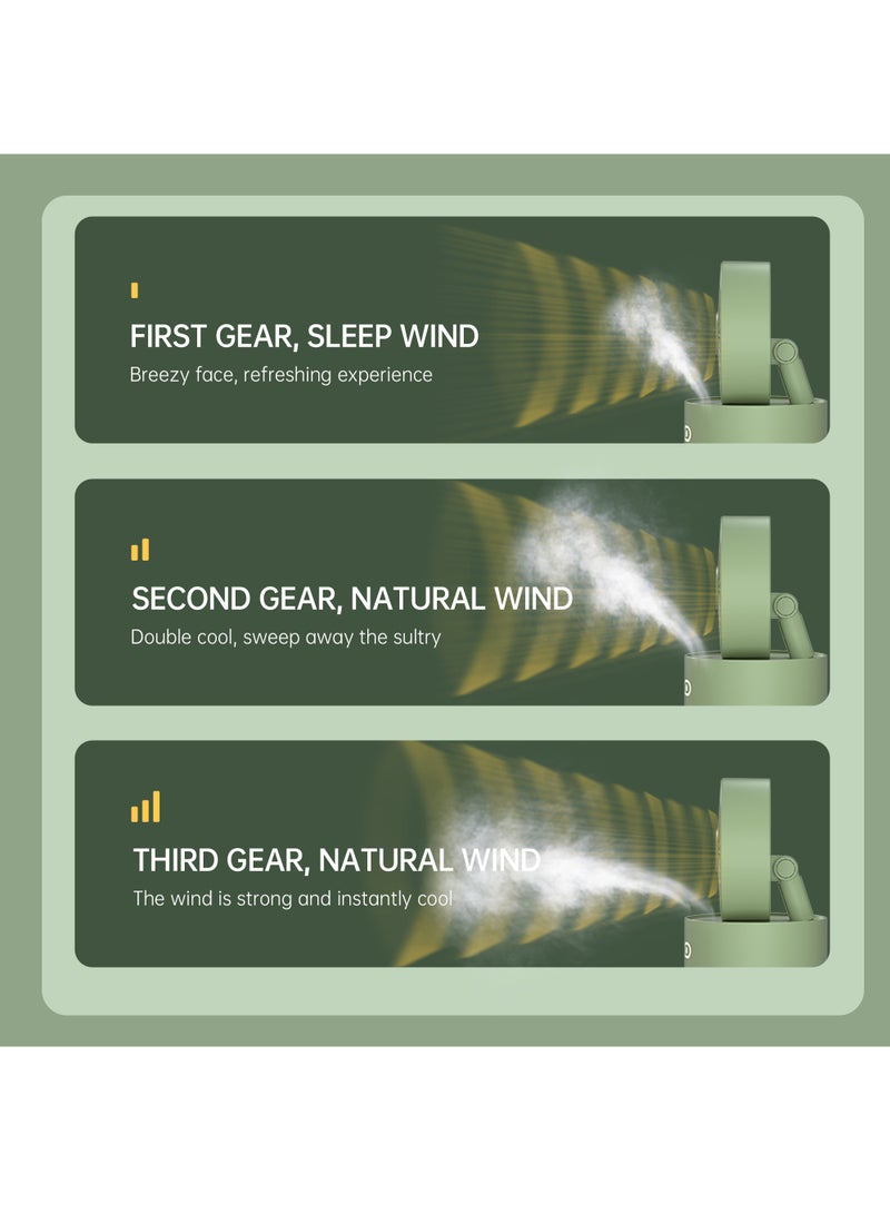 صن هوم مرطب محمول 2 في 1 3 سرعات بمروحة مع ضوء ليلي 350 مل 5 وات HH-190 أخضر - Image 3