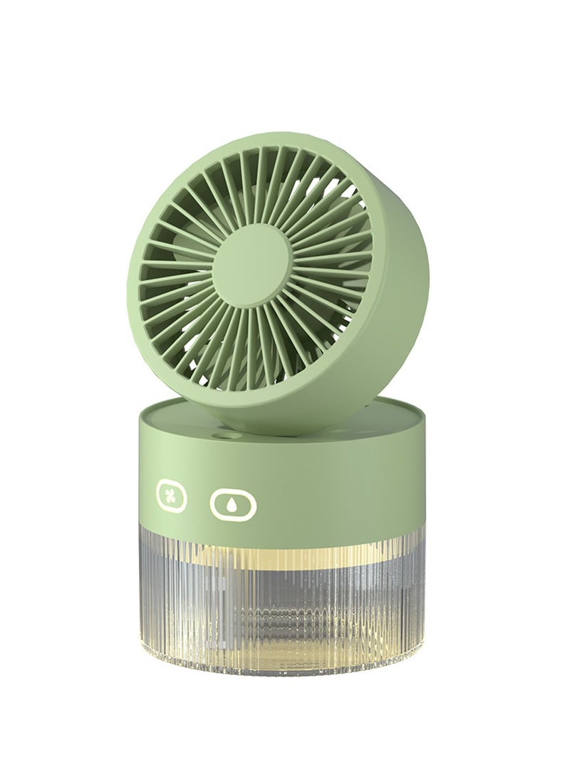 صن هوم مرطب محمول 2 في 1 3 سرعات بمروحة مع ضوء ليلي 350 مل 5 وات HH-190 أخضر - Image 2