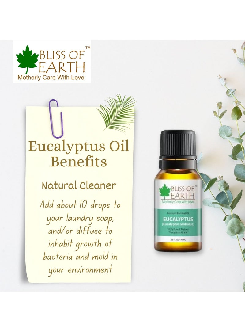 BLISS OF EARTH 100% Pure Eucalyptus Essential Oil, 10ml  - Image 3