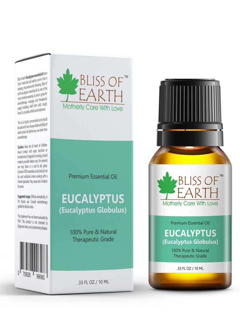 BLISS OF EARTH 100% Pure Eucalyptus Essential Oil, 10ml  - Image 1