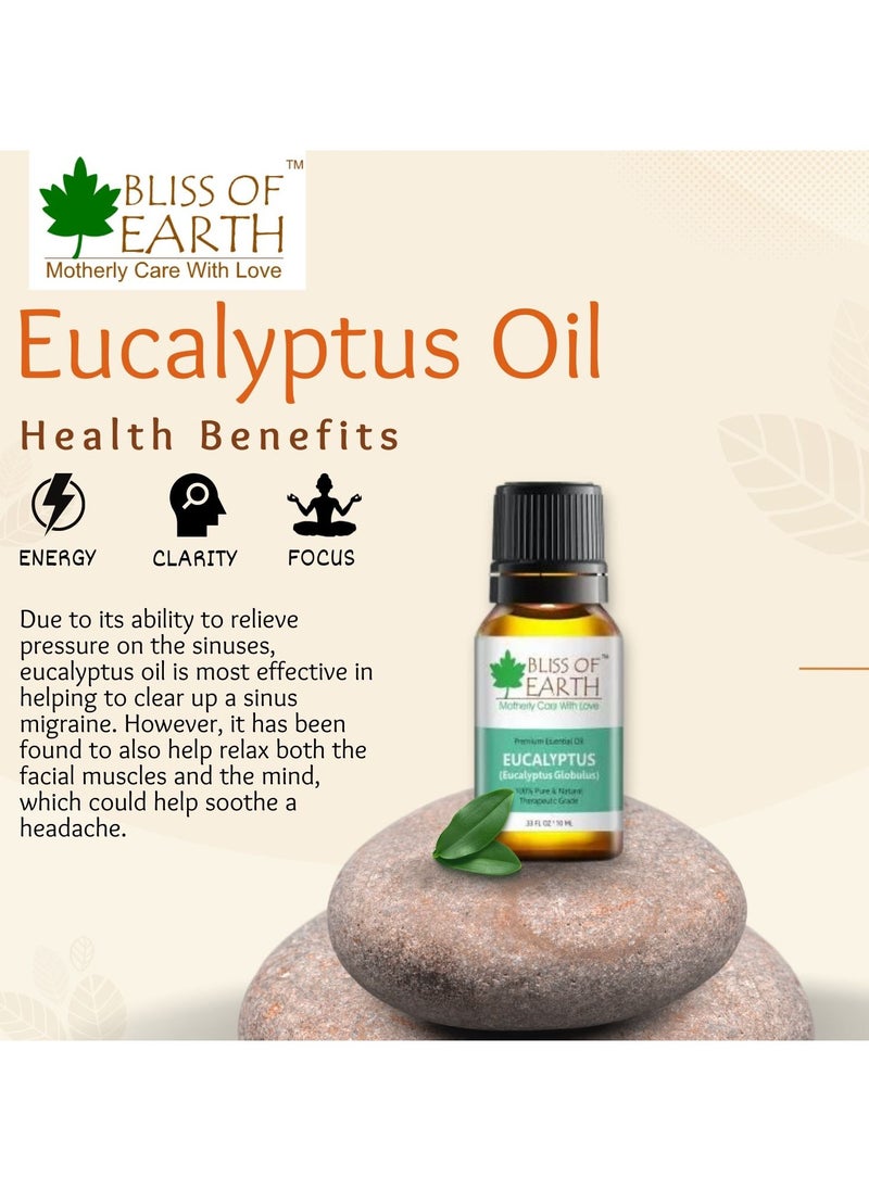 BLISS OF EARTH 100% Pure Eucalyptus Essential Oil, 10ml  - Image 4