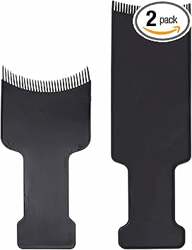 2PCS Hair Dye Board Highlighting Board with Teeth Flat Top Comb Board Hair Dye Kit for Hair Dye Salon Home Multicolor Hair Coloring - Image 1