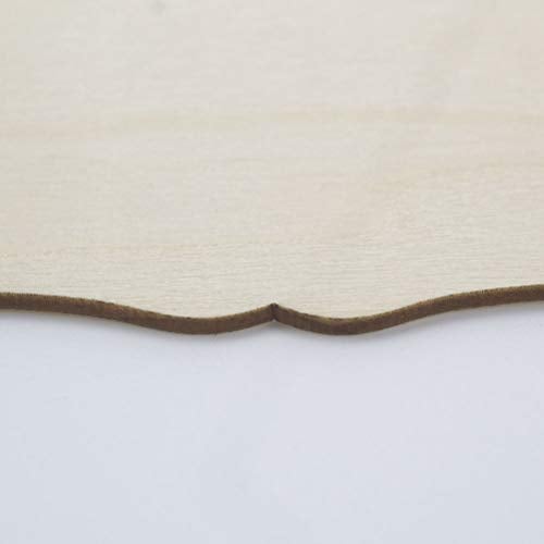 JANOU 3pcs Unfinished Wood Sign Blank Hanging Wooden Plaque DIY Craft Project Wood Sign with Rope Door Wall Art Decorative, Style 3, 9x6.5'' - Image 4