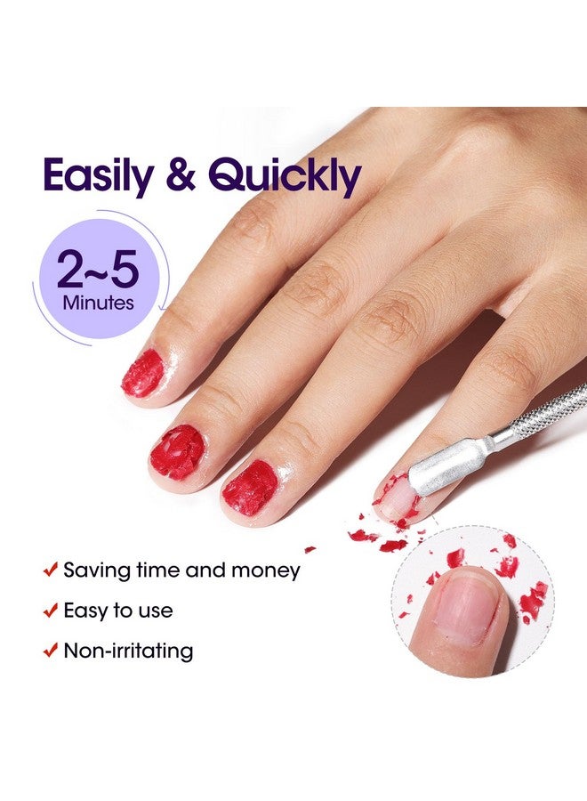 Gellen Gel Nail Polish Remover, Gel Polish Remover for Nails with Cuticle Pusher and Nail File, Easily & Quickly Remove Gel in 2-5 Minutes, No Need Soaking Or Wrapping - Image 3