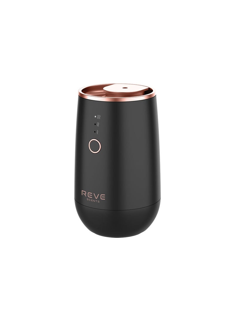 REVE SCENTS جهاز توزيع الزيوت العطرية بدون ماء من REVE Scents - جهاز عطرية مزدوج الاستخدام للمنزل والسيارة قابل لإعادة الشحن مع زر مؤشر LED - Image 1