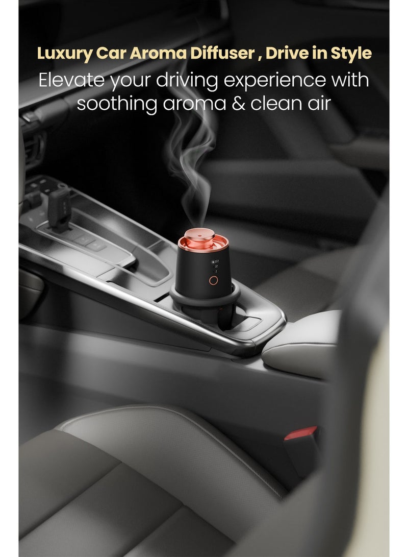 REVE SCENTS جهاز توزيع الزيوت العطرية بدون ماء من REVE Scents - جهاز عطرية مزدوج الاستخدام للمنزل والسيارة قابل لإعادة الشحن مع زر مؤشر LED - Image 3