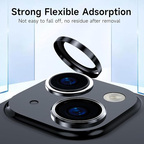 CELLMASTER iPhone 15 Camera Lens Protector Compatible for 15/15 Plus iPhone Accessories Black - Image 3