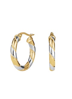RoseField Rosefield Duotone Swirl Hoops Gold - JEDSG-J711  - Image 1