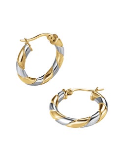 RoseField Rosefield Duotone Swirl Hoops Gold - JEDSG-J711  - Image 2