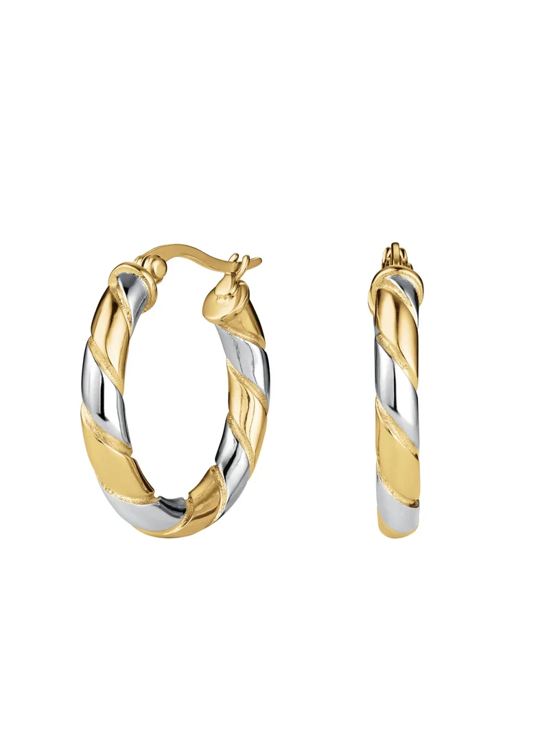 Rosefield  Swirl Hoop Earrings, Two-Tone for Women | Best Price UAE