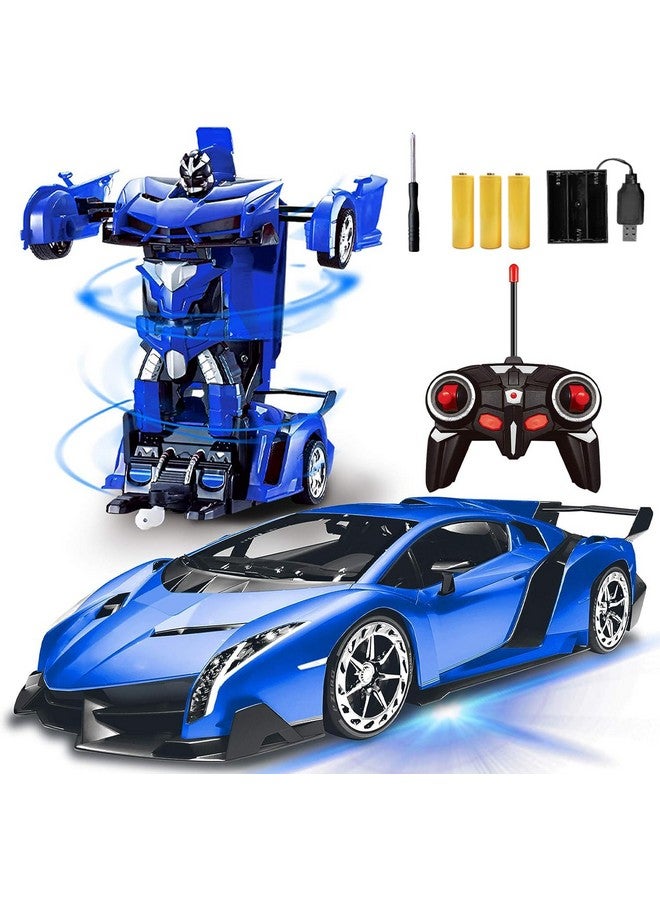 AMENON Remote Control Transform Car Robot Toy for Boys Teens Christmas Toys with Lights RC Car 2.4Ghz 1:18 Rechargeable 360°Rotating Race Car Xmas Gifts Stocking Stuffers for Boys Girls Party Favors - Image 1