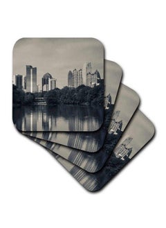 3DROSE 3D Rose Georgiaatlantacity Skyline From Piedmont Park Soft Coasters Multicolor  - Image 1
