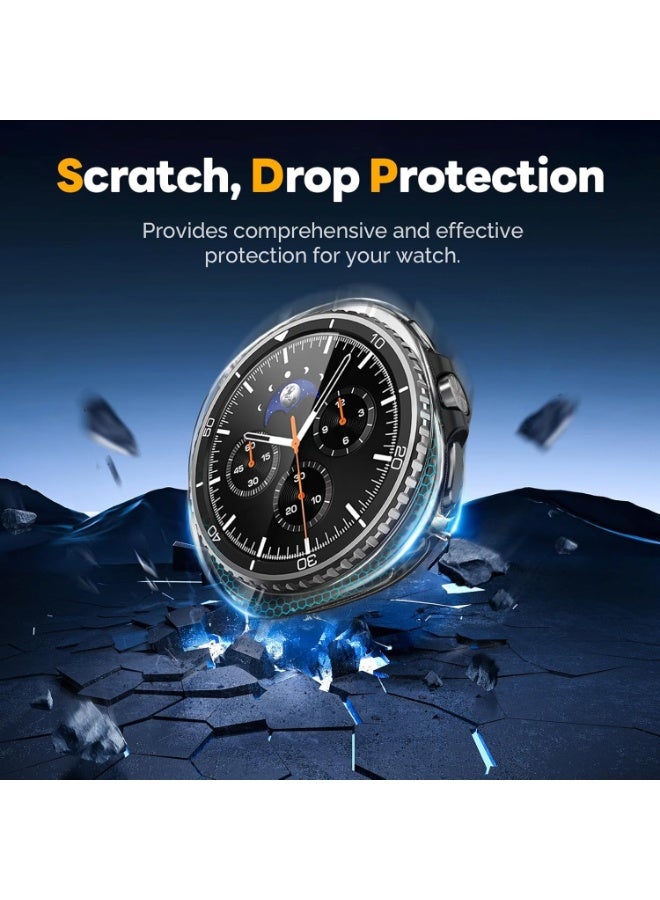 Samsung Galaxy Watch8 Classic Screen Protector Case Accessories, Protective Face Cover, Hard Bumper Built-in Tempered Glass Film - Image 2