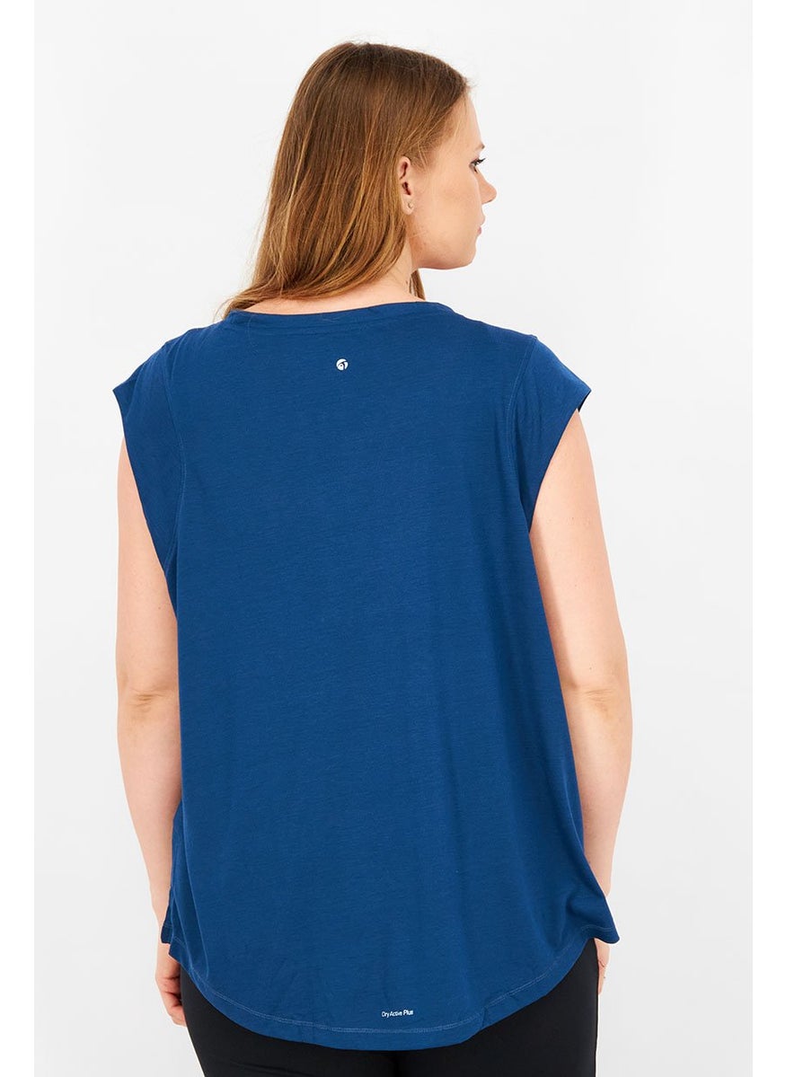 Women 2 Piece V-neck Sleeveless Plain Top, Blue - pzsku/Z215583F51DD2B5887CEEZ/45/_/1724351087/eb4ec6d5-603b-4379-9b9d-b81052a509ec