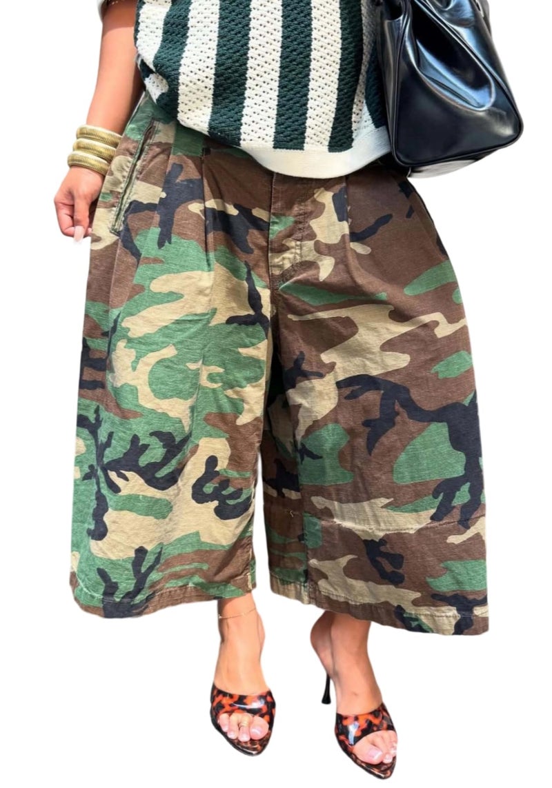 Unybwonn Wide Leg Denim Pants for Women Camouflage Plus Size Loose Y2k Jeans Streetwear Harem Camo Balloon Cargo Trousers - Image 1