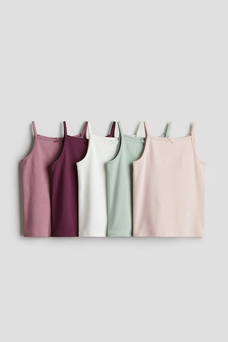 H&M 5-pack jersey vest tops