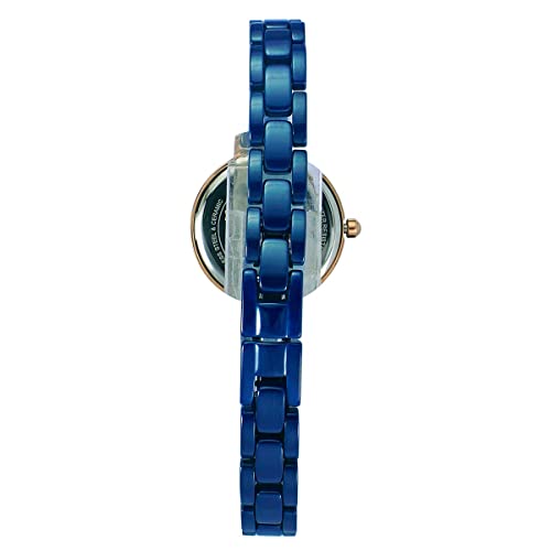 TIMEX Analog Watch for Women with Mother of Pearl Blue Round Dial & Blue Ceramic Bracelet Band Water Resistant Women's Wrist Watches - TWEL15702 - Image 4