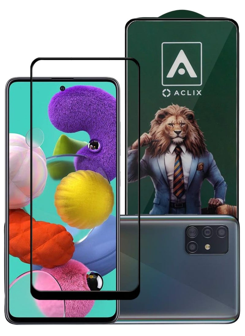 ACLIX Antistatic ESD Dustproof Premium Quality High Definition Tempered Glass Screen Protector Designed For Samsung Galaxy A51 - Image 1