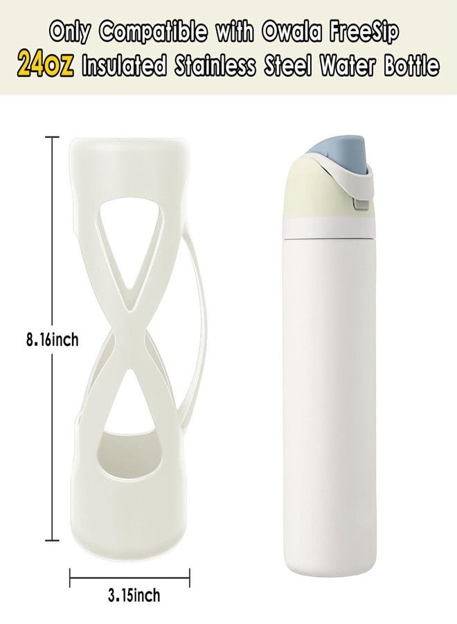BKBY Silicone Boot with Handle Compatible with Owala 24 oz, Full Protective Anti Scratch & Reduce Dent Sleeve Cover, All-Round Wrap Protector Compatible with FreeSip Water Bottles - Image 2