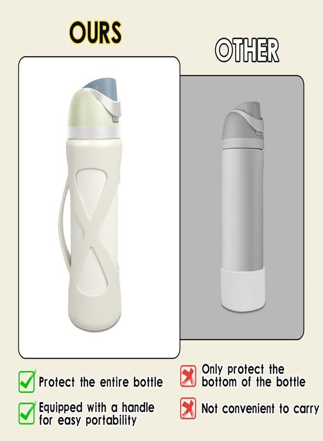 BKBY Silicone Boot with Handle Compatible with Owala 24 oz, Full Protective Anti Scratch & Reduce Dent Sleeve Cover, All-Round Wrap Protector Compatible with FreeSip Water Bottles - Image 5
