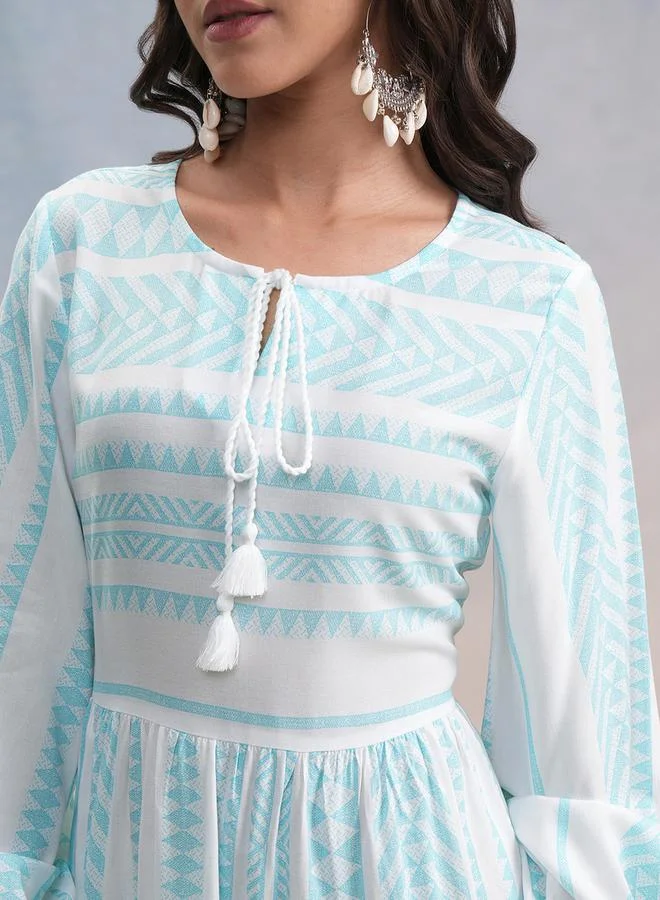 Vishudh Tiered Print Dress