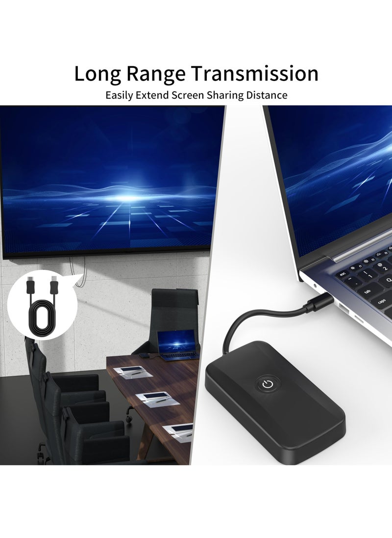 SYOSI - USB C Wireless HDMI Transmitter and Receiver, 50m 5G Wireless HDMI Extender Kit with 3 USB 3.0 Ports, PD 100W, USB C to HDMI Adapter for Streaming Video/Audio to HDTV, Monitor, Type C Phone/Laptop - Image 1