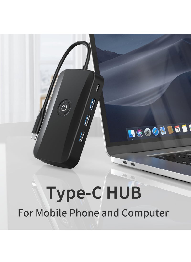 SYOSI - USB C Wireless HDMI Transmitter and Receiver, 50m 5G Wireless HDMI Extender Kit with 3 USB 3.0 Ports, PD 100W, USB C to HDMI Adapter for Streaming Video/Audio to HDTV, Monitor, Type C Phone/Laptop - Image 1