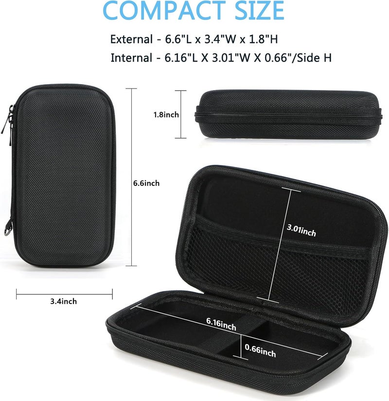 GLCON Portable Protection Hard EVA Case for External Battery,Cell Phone,GPS,Hard Drive,USB Charging Cable,Carrying Bag Mesh Inner Pocket,Zipper Enclosure,Universal Travel Pouch Bag - Image 3
