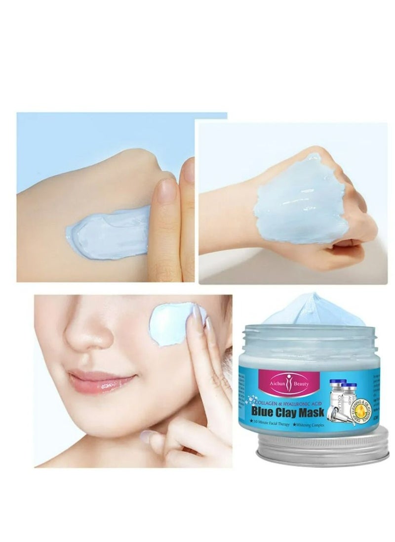 Aichun beauty Collagen & Hyaluronic Acid Blue Clay Mask 150g  - Image 2