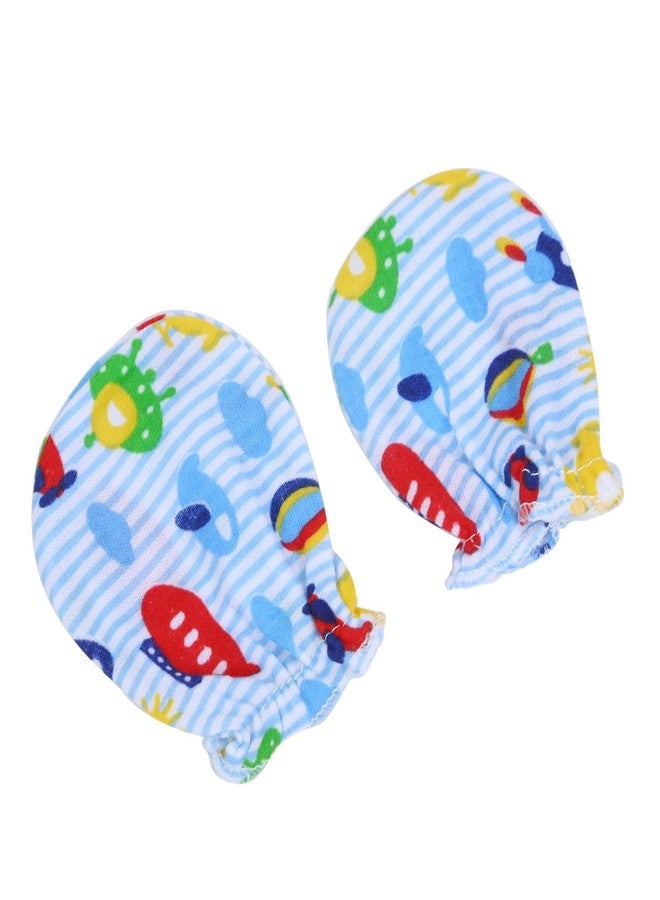 Mini Berry Cotton Mittens For New Born Baby (0-6 Months)|Baby Hand Gloves|Cotton Mittens With Gentle Elastic Wristbands For Baby pack of 6 - Image 4