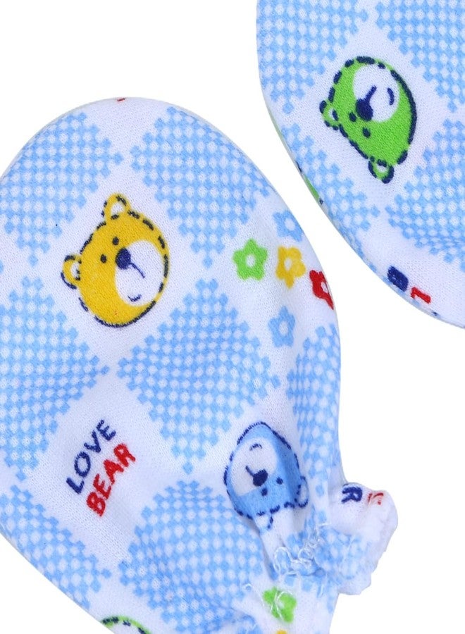 Mini Berry Cotton Mittens For New Born Baby (0-6 Months)|Baby Hand Gloves|Cotton Mittens With Gentle Elastic Wristbands For Baby pack of 6 - Image 3