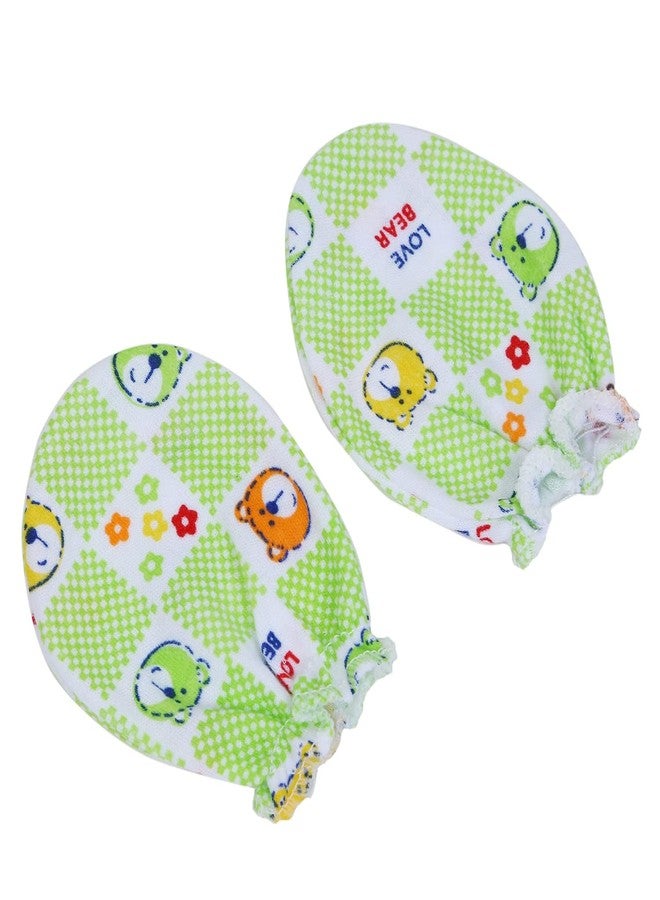 Mini Berry Cotton Mittens For New Born Baby (0-6 Months)|Baby Hand Gloves|Cotton Mittens With Gentle Elastic Wristbands For Baby pack of 6 - Image 2