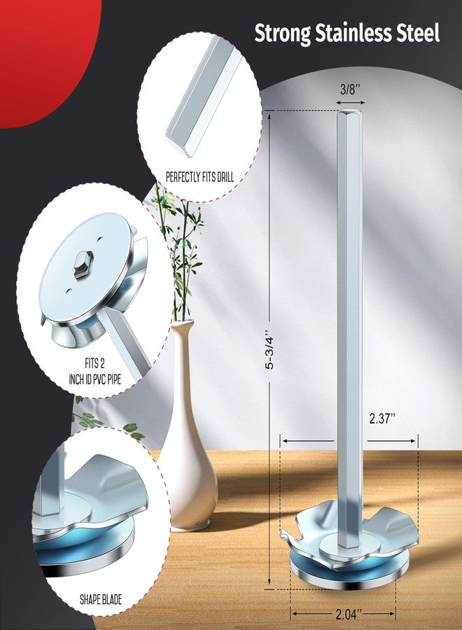 Dreyoo واقي مقبس تركيبات السباكة من مادة PVC، قاطع مواسير PVC لإزالة SCH 40 من المحور، مناسب لمثقاب كهربائي بسرعة متغيرة 1/2 بوصة، واقي مقبس داخلي لأنبوب ABS PVC (2 بوصة) - Image 2
