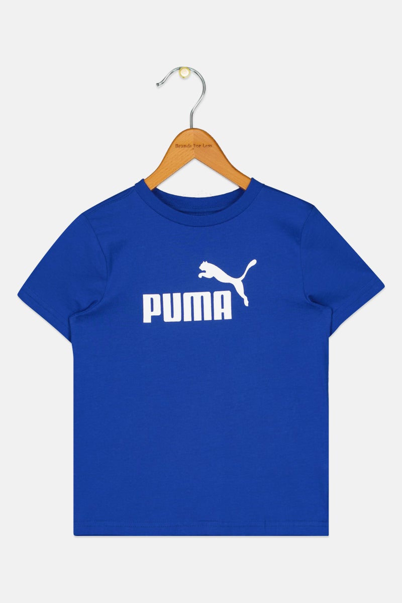 PUMA Kids Boy Graphic Print Short Sleeve Outdoor T-shirt, Blue - Image 2