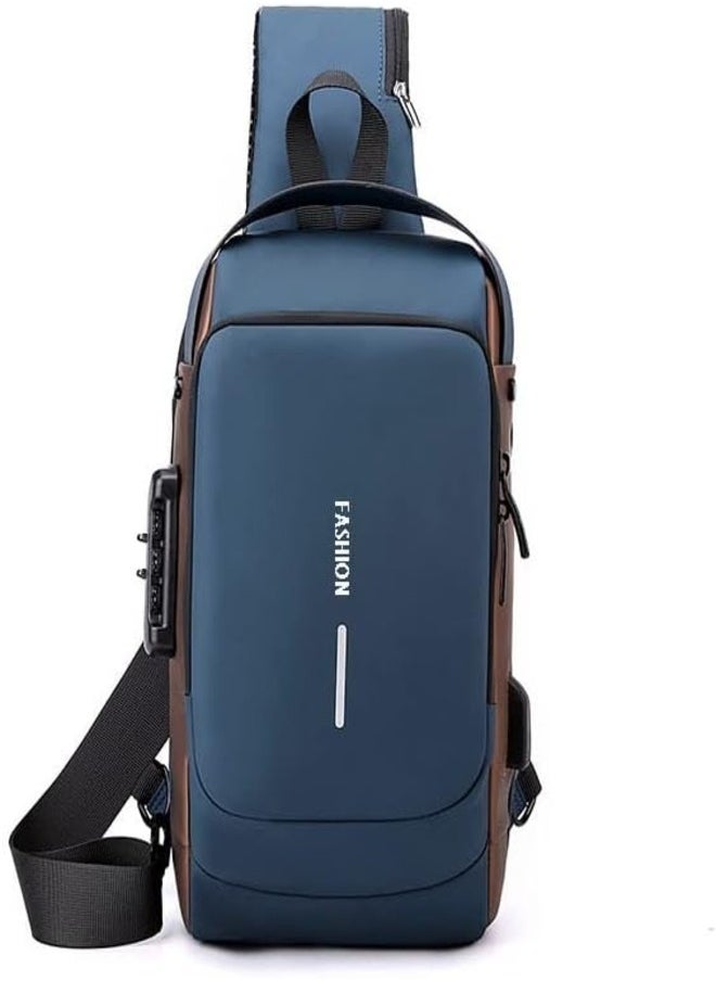 ZEESQUARE - Shoulder Bag USB Charging Sport Anti-theft Backpack Travel Waterproof Bag - Image 1
