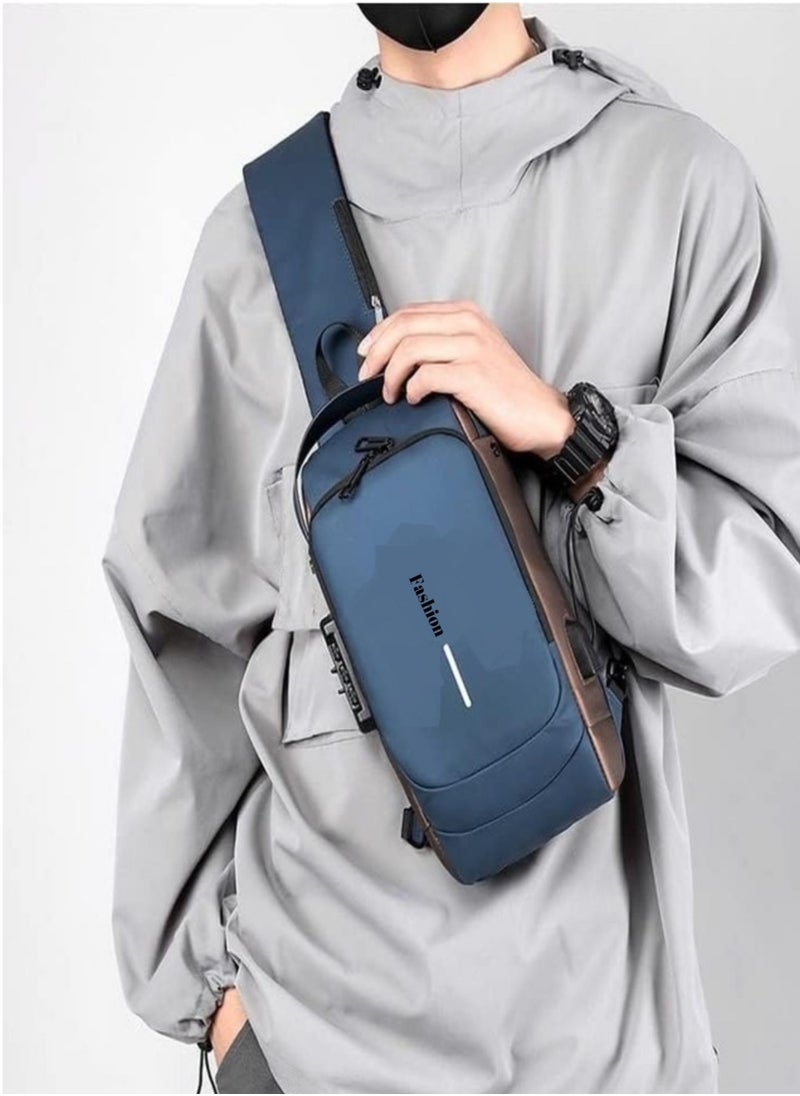 ZEESQUARE - Shoulder Bag USB Charging Sport Anti-theft Backpack Travel Waterproof Bag - Image 1