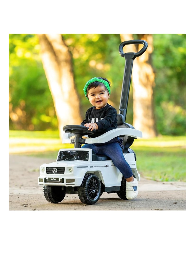 Mercedes-Benz Mercedes Benz G-Wagon 3 in 1 Push Car for Kids LB 3388H, Ride-on with Rotating Handlebar, Storage, Comfortable Foot-Rest, Riding Vehicle, Musical Steering, Baby Car for Kids 1 to 3 Years  - Image 3