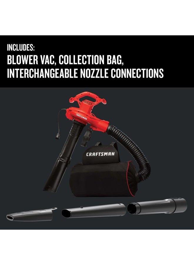 CRAFTSMAN 3-in-1 Leaf Blower, Leaf Vacuum and Mulcher, Up to 230 MPH, 12 Amp, Corded Electric (CMEBL700) - Image 2