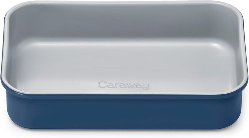 Caraway Nonstick 9” x 6.5” Small Rectangle Baking Pan – Non-Toxic, PTFE & PFOA Free – Aluminized Steel Core – Deep Ceramic Baking Pan for Casseroles, Lasagna & More - Navy - Image 1