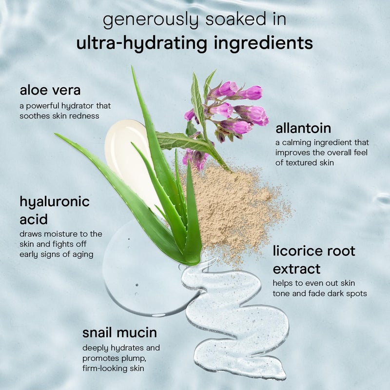 Baebody Snail Mucin Face Sheet Mask (6 pcs) - Anti Aging and Moisturizing Face Mask with Hyaluronic Acid - Deep Hydration for Youthful Skin - Image 4