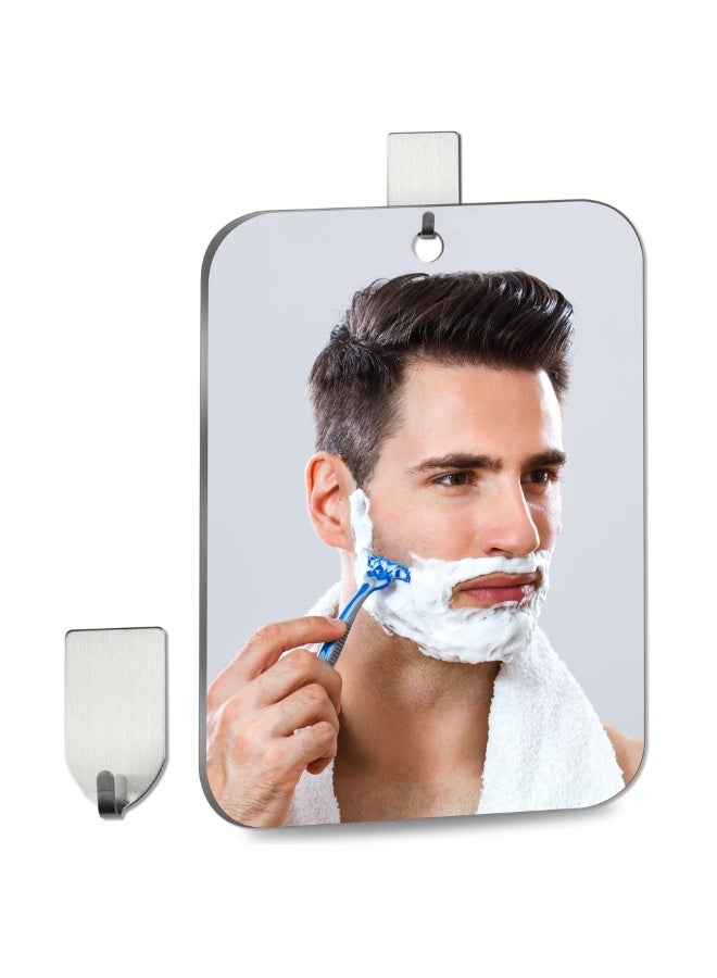 YelaJoy Larger Shower Mirror Fogless for Shaving Mirror for Shower,20x25CM Than Original,Unbreakable Deluxe Plexiglass Makeup Mirror,Largest Bathroom Wall Hanging,Handheld Camping - Image 1
