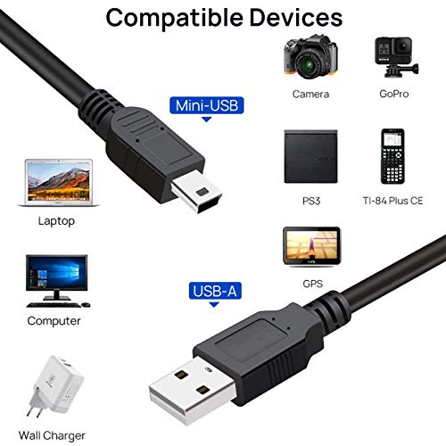 SaiTech IT USB 2.0 A to Mini 5 pin B Cable for External HDDS/Camera/Card Readers/MP3 Player-Black (10 Pack 3 Feet) - Image 3