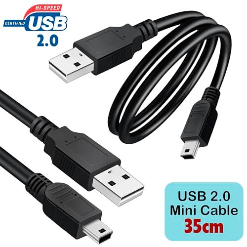 SaiTech IT USB 2.0 A to Mini 5 pin B Cable for External HDDS/Camera/Card Readers/MP3 Player-Black (10 Pack 3 Feet) - Image 2