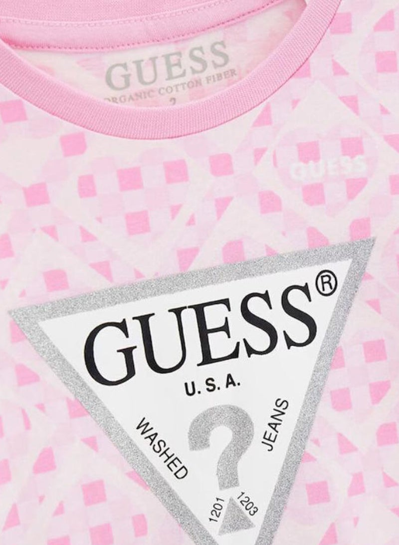GUESS Infant Graphic Crew Neck T-Shirt - Image 3