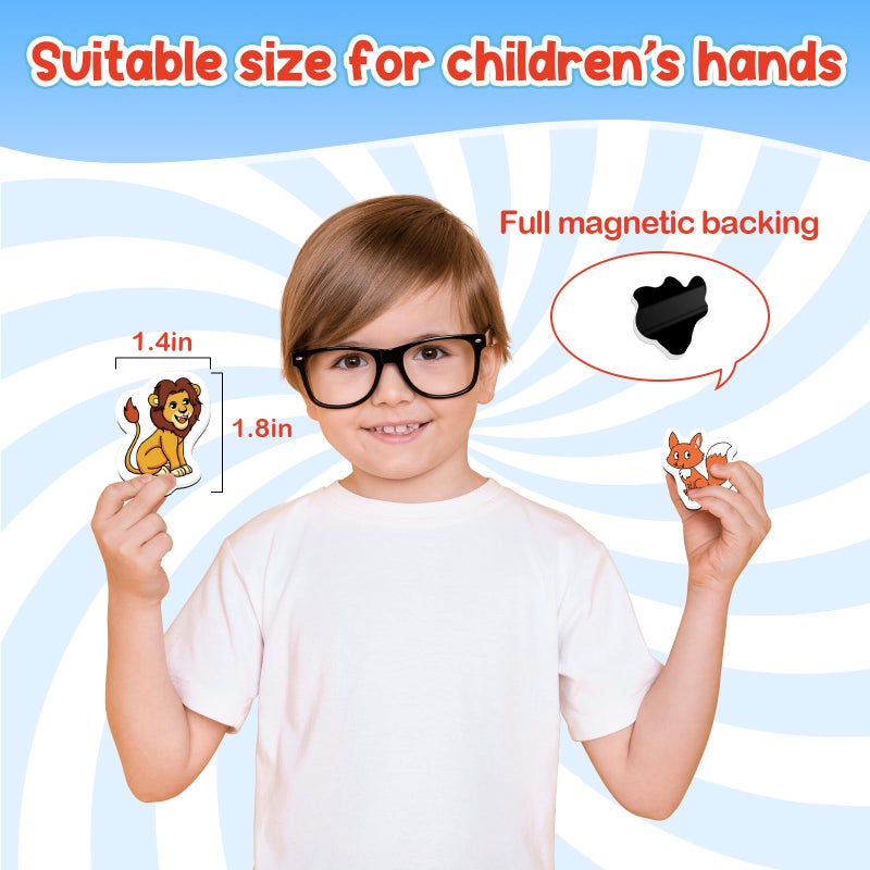 Kasfalci 40 Animal Magnets,Refrigerator Fridge Magnets for Kids,Magnetic Animal Toys for Toddlers,Learning Games,Speech Therapy Toys for Preschool Kindergarten Classroom,Educational Toys for Kids 3+ - Image 5