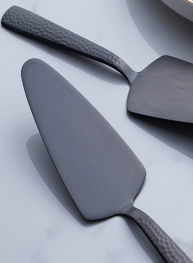 FULLYWARE Matte Black Cake Pie Server, 9.4-inch Stainless Steel Heavy Duty Pizza Spatula, Satin Finish, Set of 3 - Image 4