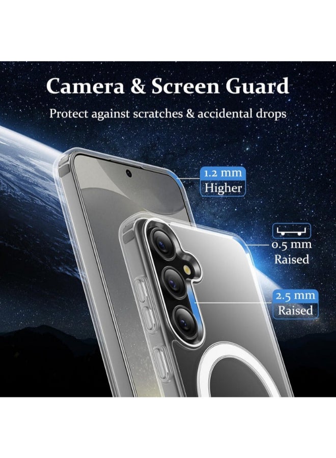 PROTECT Premium Magnetic Phone Case for Samsung S25 Plus | Clear, Anti-Scratch, Full Protection, Wireless Charging Compatible, High Quality – Model: MSAMS25P